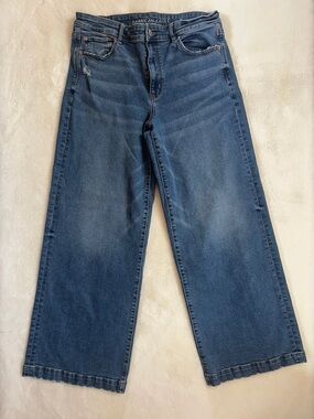 American Eagle Outfitters Women’s Relaxed Wide-Leg Jeans - Blue - 14 Long